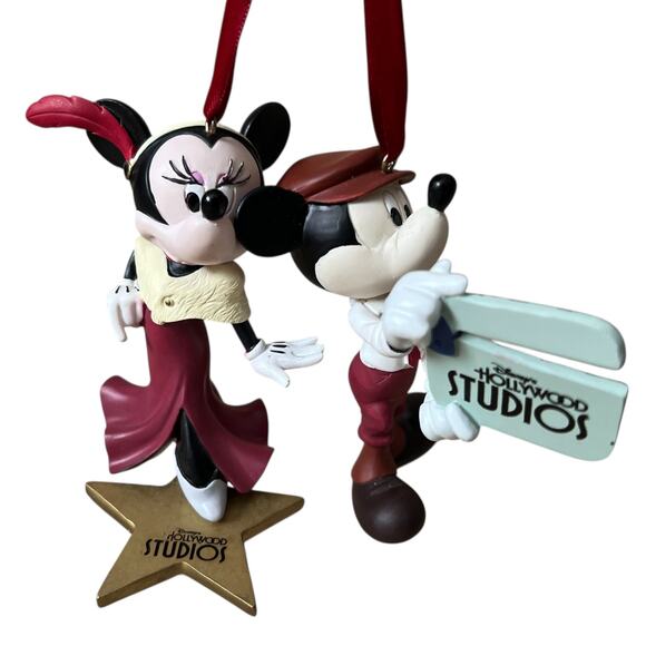 Disney Parks Hollywood Studios Mickey and Minnie 2-CT Ornaments - Picture 2 of 6